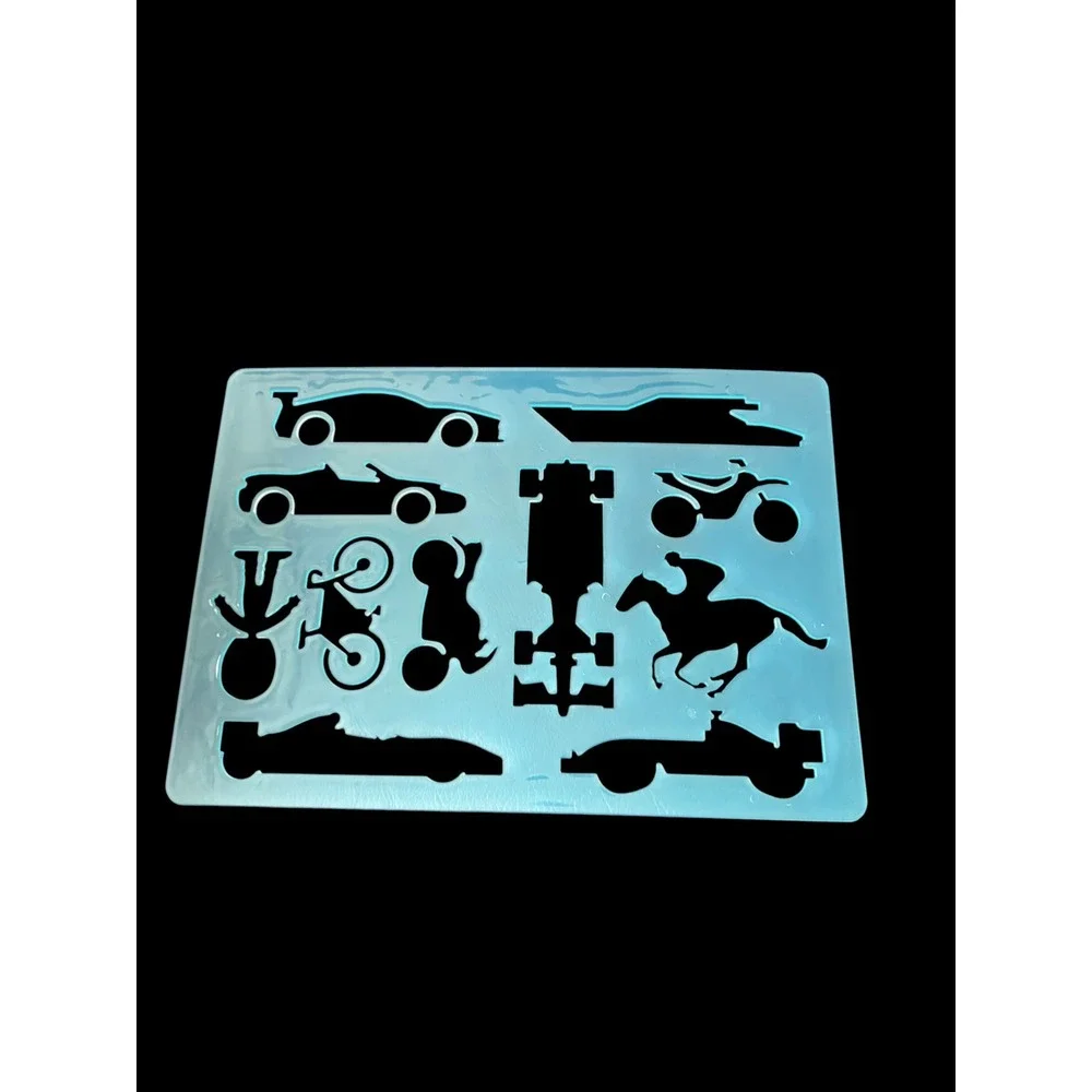Vehicle Transportation Stencil Cars Motorcycle Bicycle Horse Racing Plastic